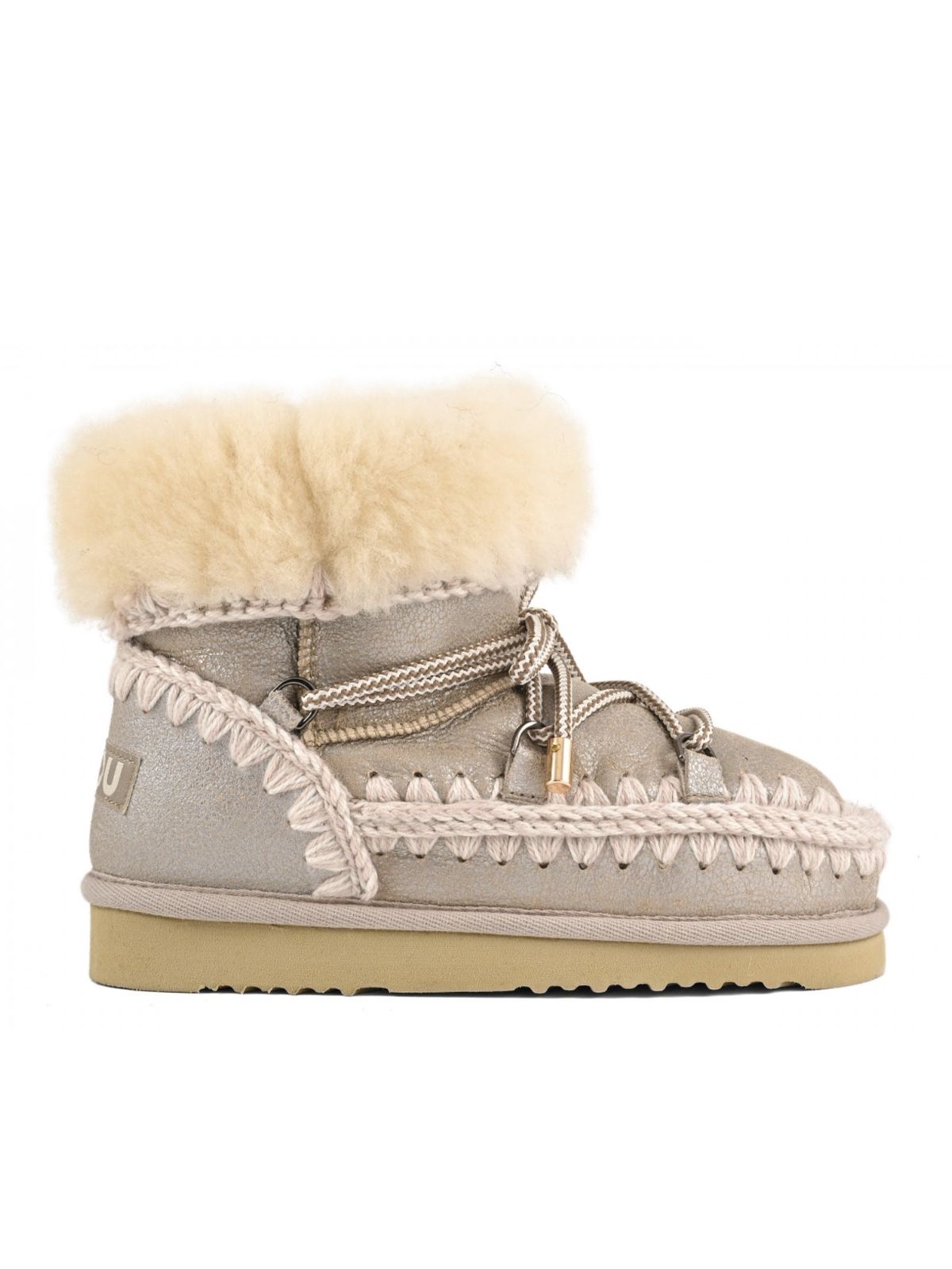 Grey eskimo 24 fur cuff boots