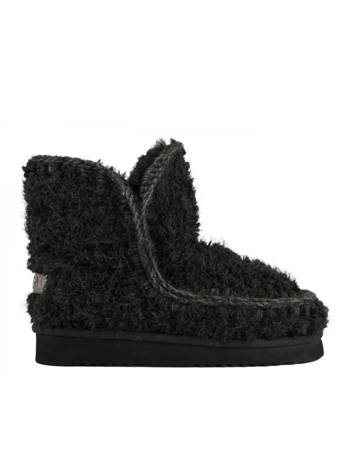 Black eskimo 18 wool textile boots