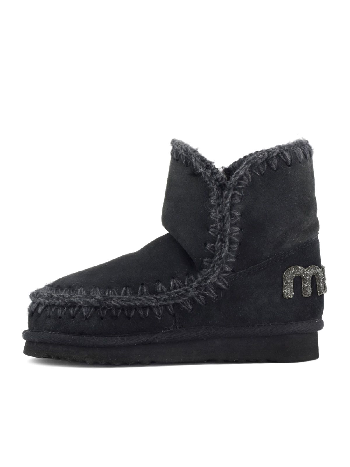 Black eskimo 18 glitter logo boots MOU