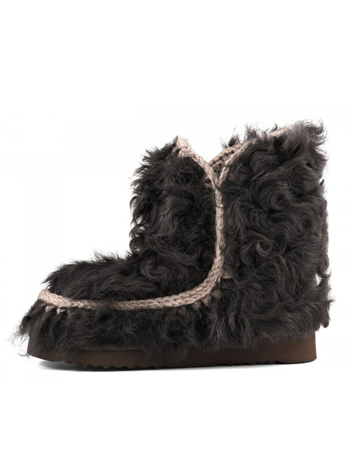 Brown eskimo 18 checkiang fur boots MOU