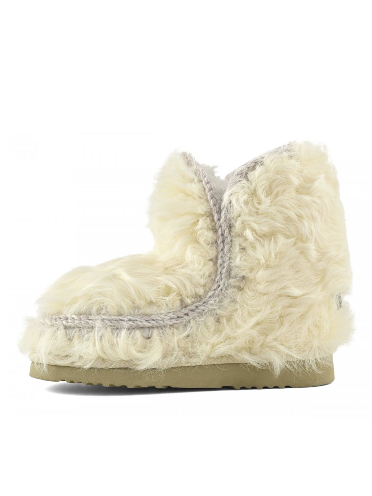 White eskimo 18 checkiang fur boots MOU