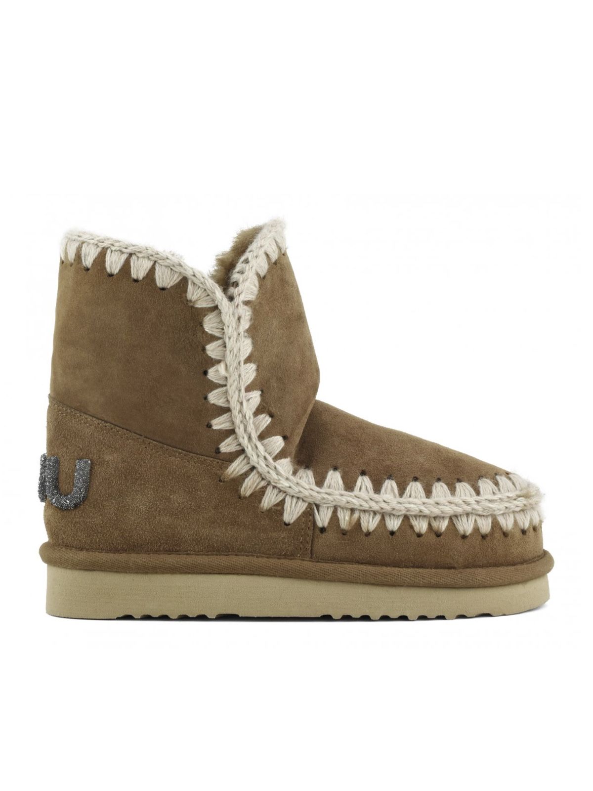 Brown eskimo 18 glitter logo boots
