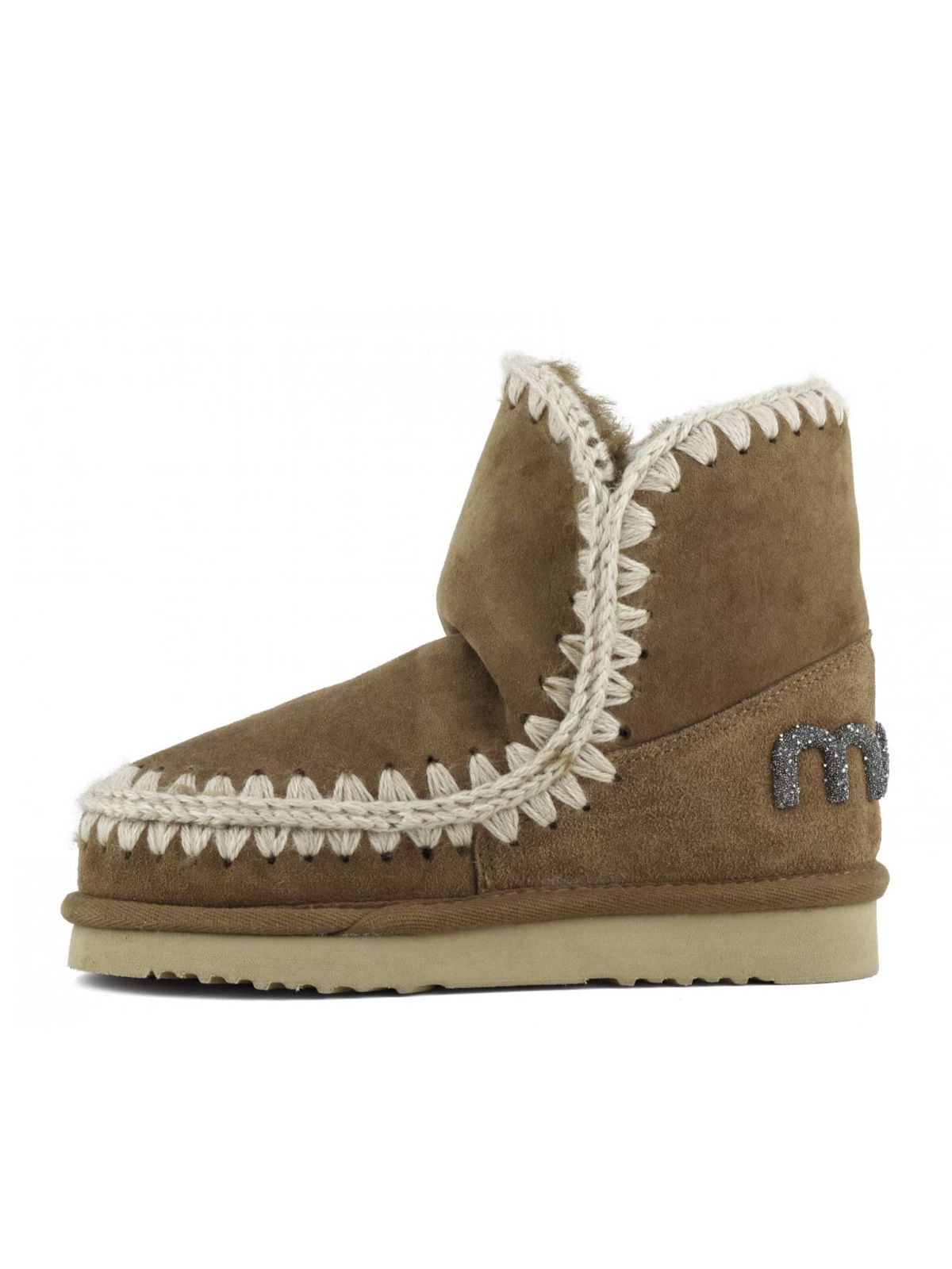 Brown eskimo 18 glitter logo boots MOU