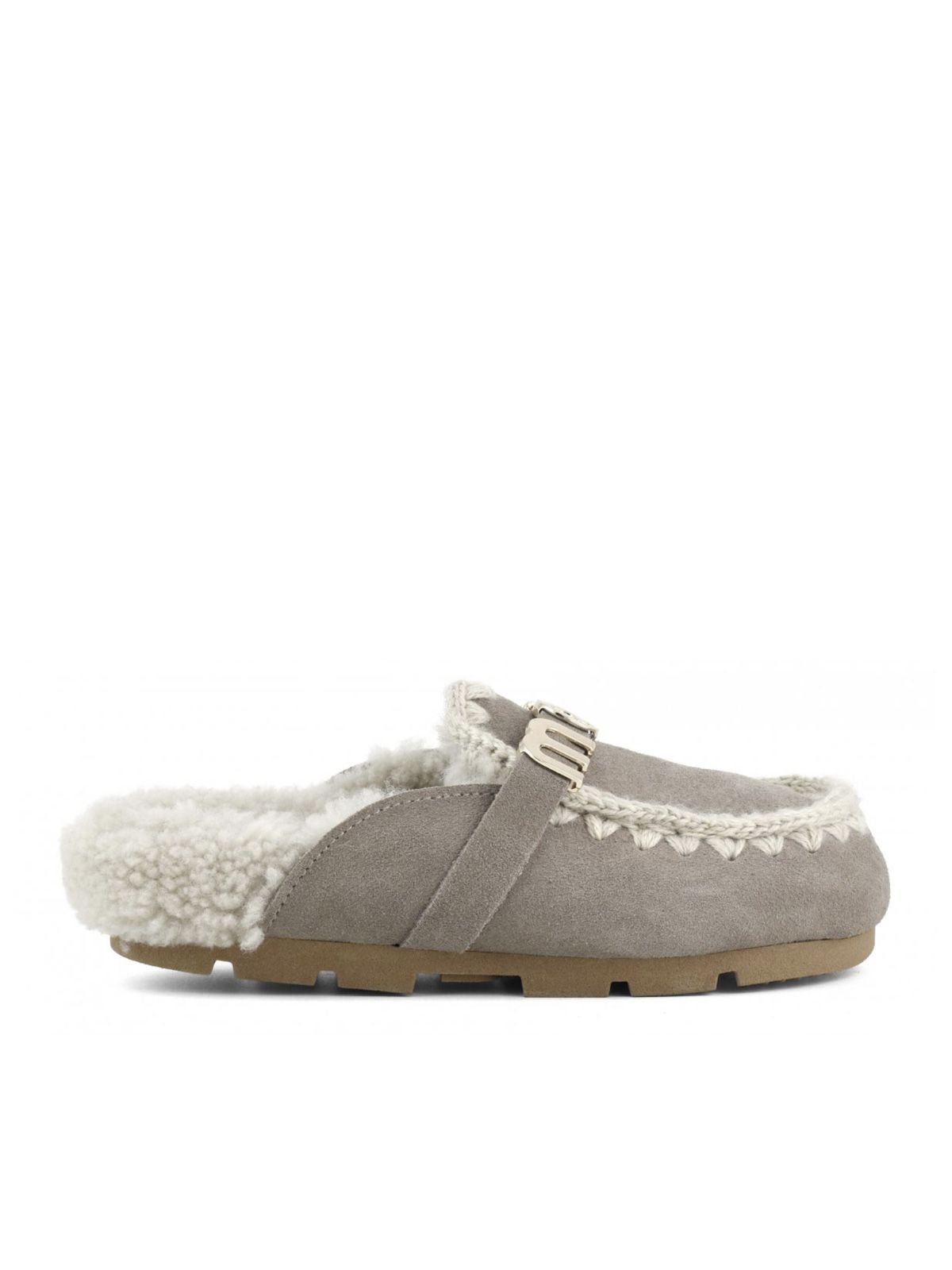 Grey winter bio slide mules