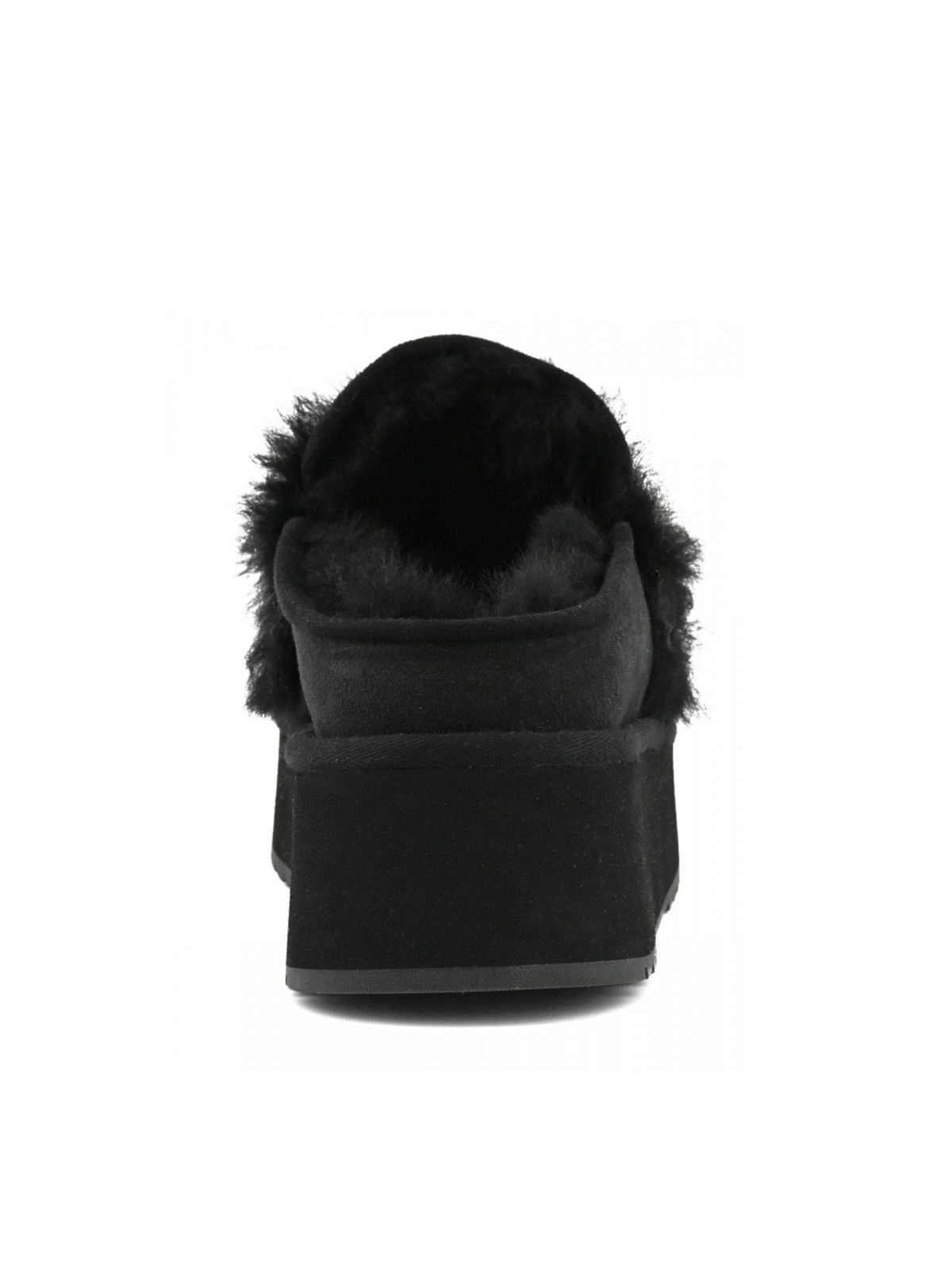 Black platform clog mules MOU