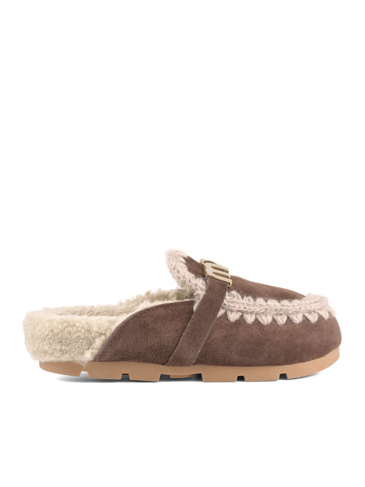 Brown winter bio slide mules
