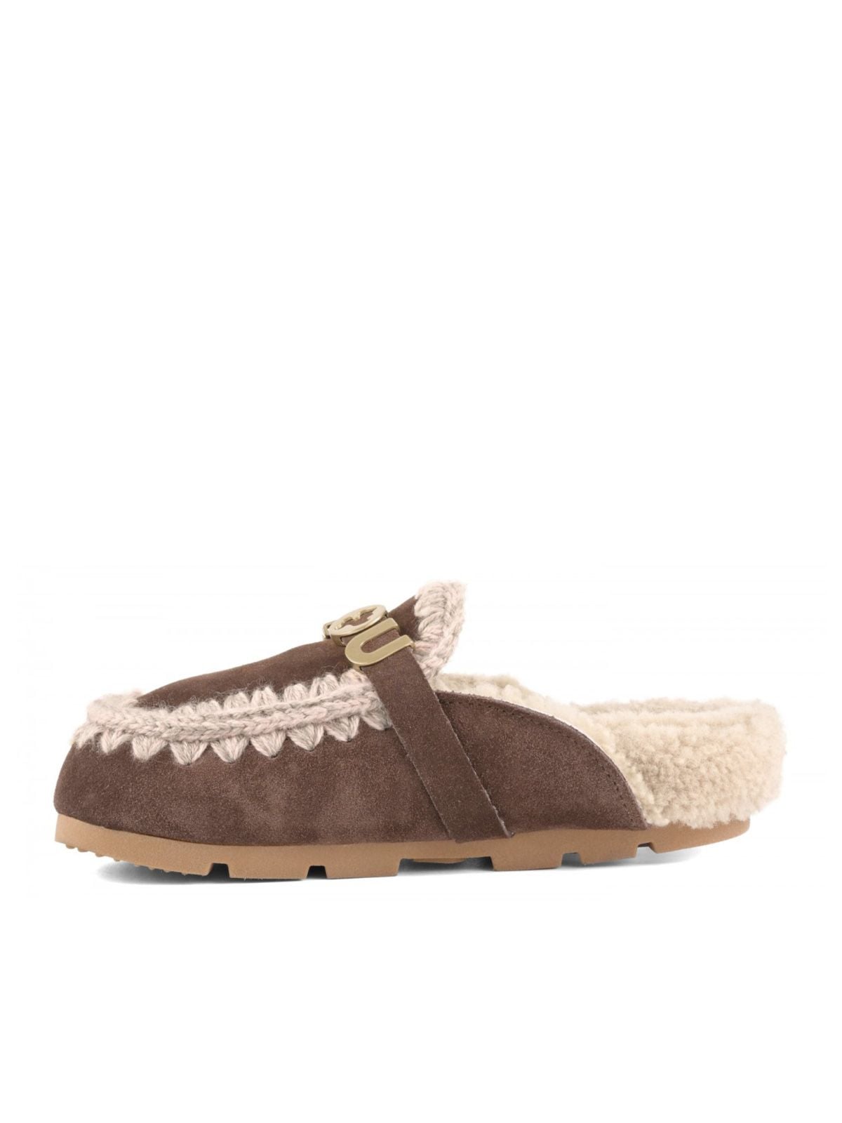 Brown winter bio slide mules MOU
