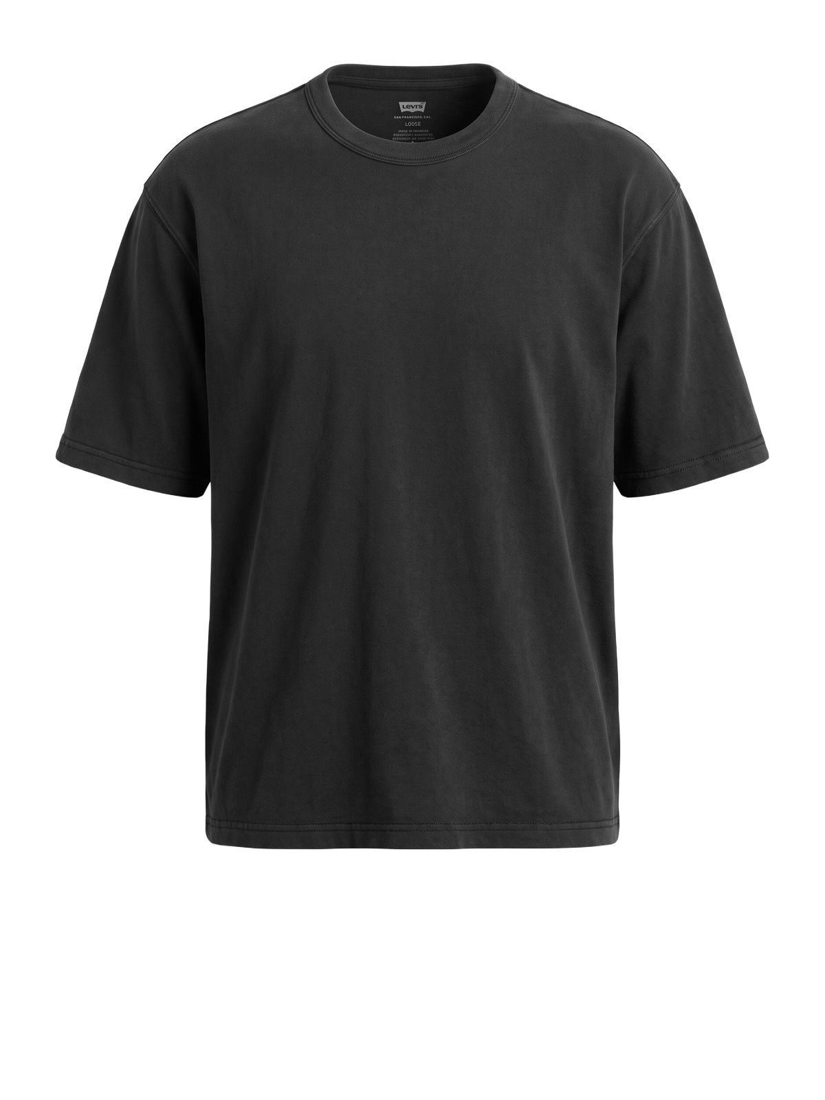 T-shirt morbida in cotone pesante nera