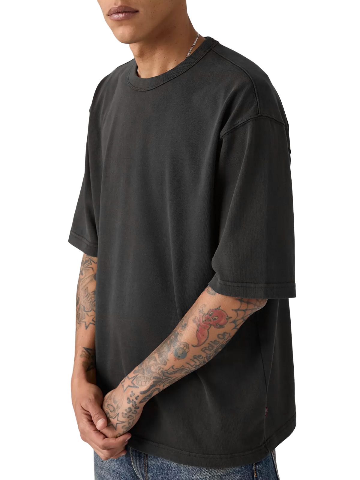 T-shirt morbida in cotone pesante nera LEVI'S