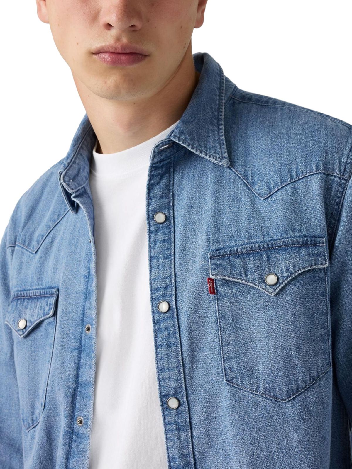 Light blue barstow western shirt LEVI'S