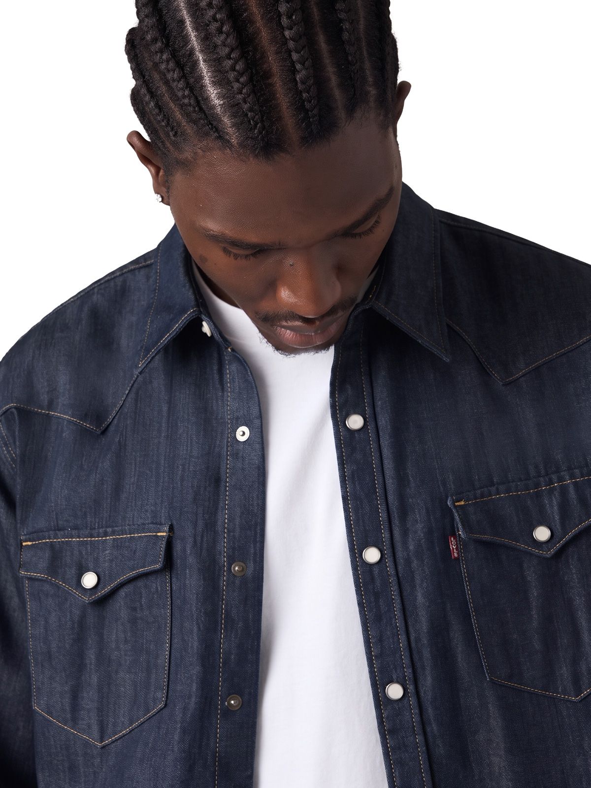 Dark blue barstow western shirt LEVI'S