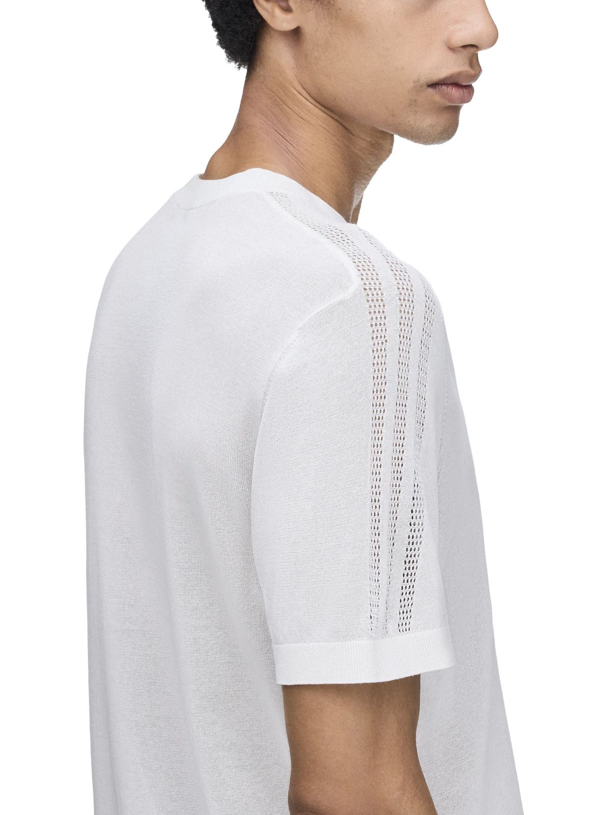White wb knit t-shirt ADIDAS X WALES BONNER