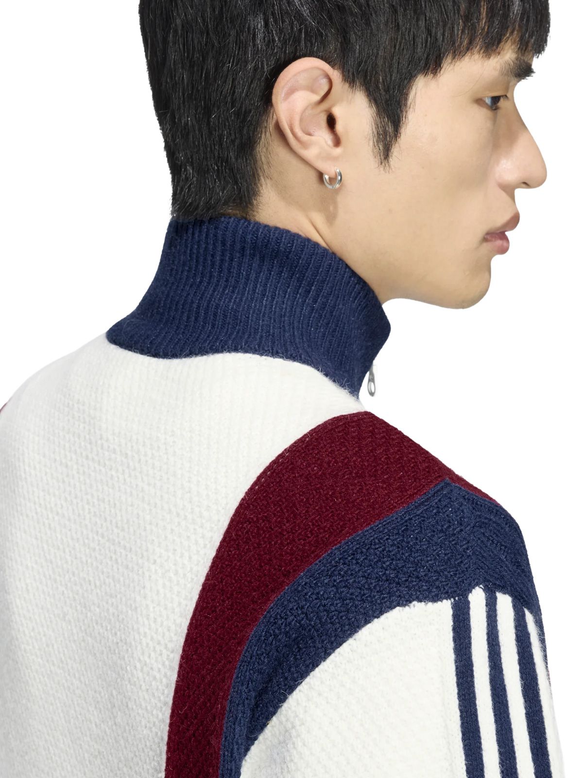 White winter club knitted tracktop ADIDAS ORIGINALS