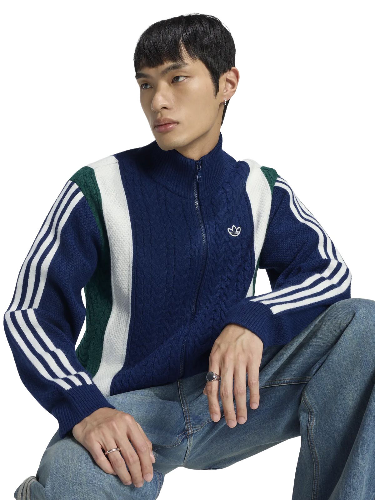 Blue winter club knitted tracktop ADIDAS ORIGINALS