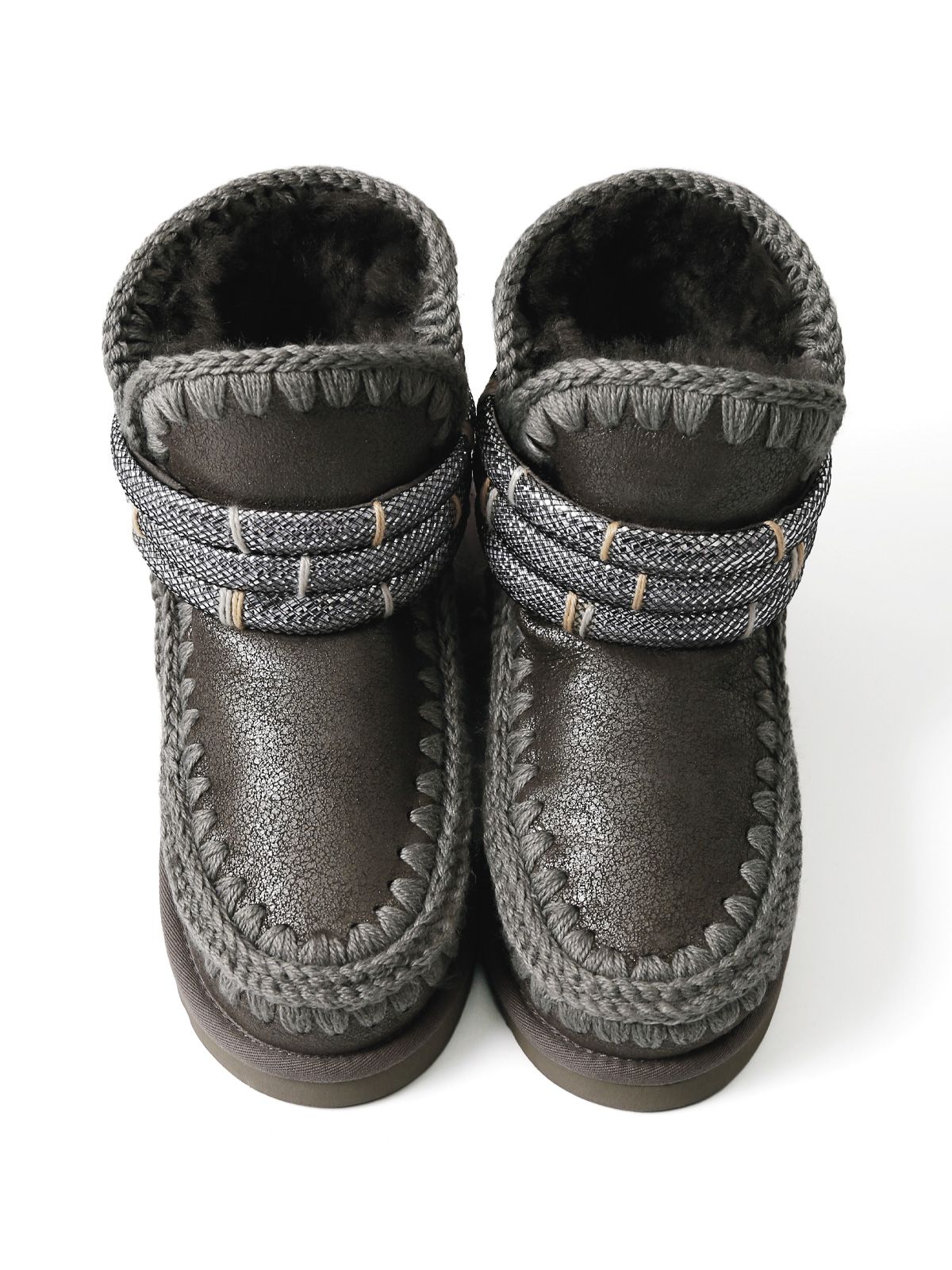 Metal grey eskimo 18 bangle boots MOU